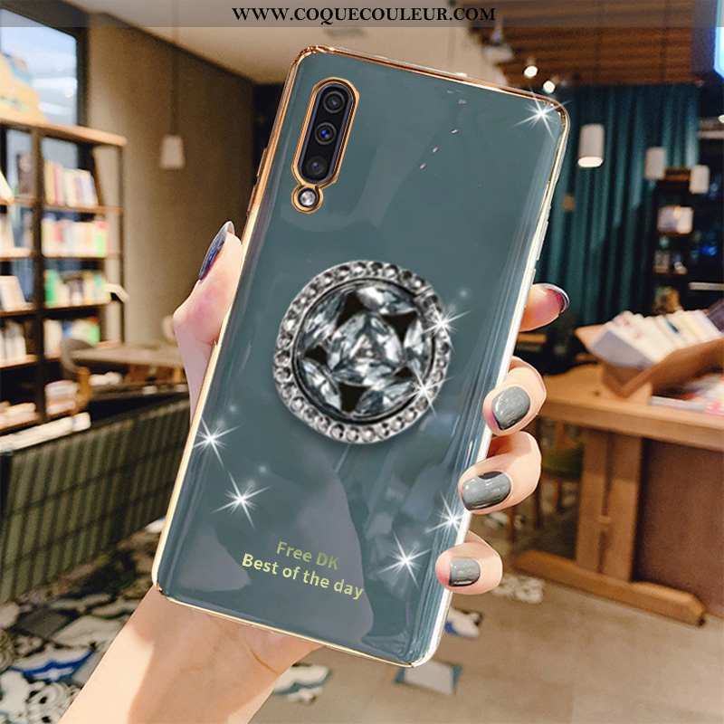 Étui Samsung Galaxy A50 Tendance Étoile Étui, Coque Samsung Galaxy A50 Fluide Doux Mode Verte