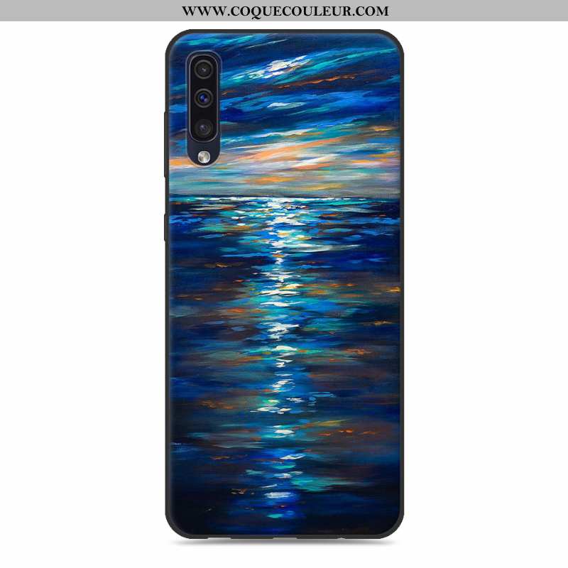 Coque Samsung Galaxy A50 Charmant Étui Dessin Animé, Housse Samsung Galaxy A50 Fluide Doux Étoile Gr