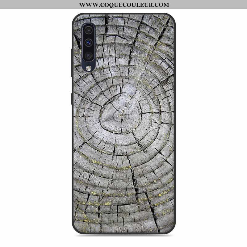 Coque Samsung Galaxy A50 En Bois Modèle Fleurie Nouveau, Housse Samsung Galaxy A50 Tendance Créatif 