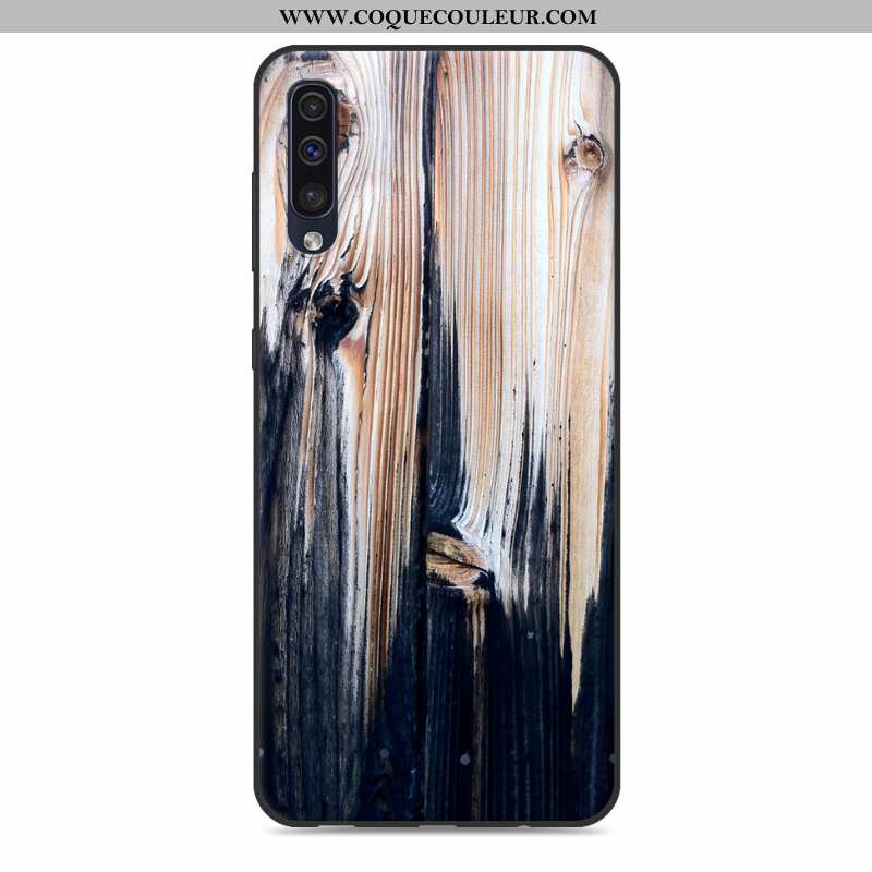 Coque Samsung Galaxy A50 En Bois Modèle Fleurie Nouveau, Housse Samsung Galaxy A50 Tendance Créatif 