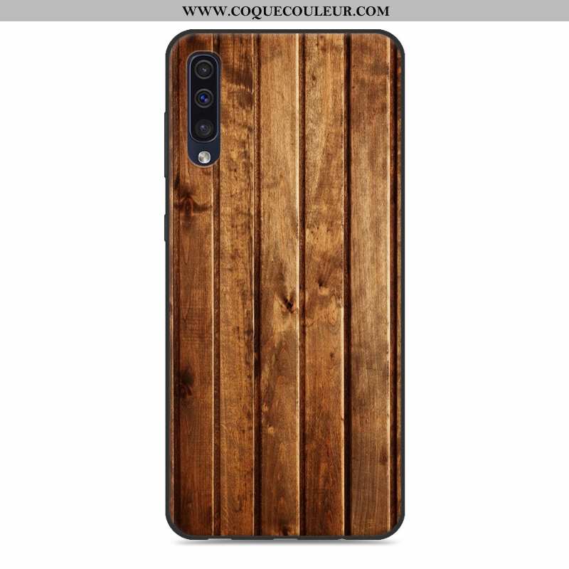 Coque Samsung Galaxy A50 En Bois Modèle Fleurie Nouveau, Housse Samsung Galaxy A50 Tendance Créatif 