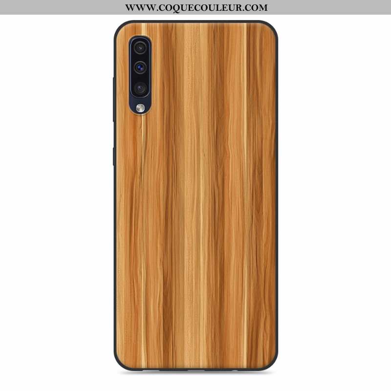 Coque Samsung Galaxy A50 En Bois Modèle Fleurie Nouveau, Housse Samsung Galaxy A50 Tendance Créatif 