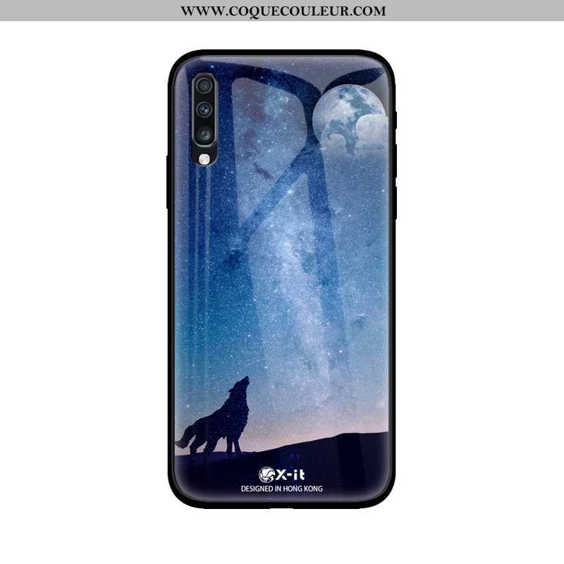 Housse Samsung Galaxy A50 Verre Téléphone Portable Ciel Étoilé, Étui Samsung Galaxy A50 Ornements Su