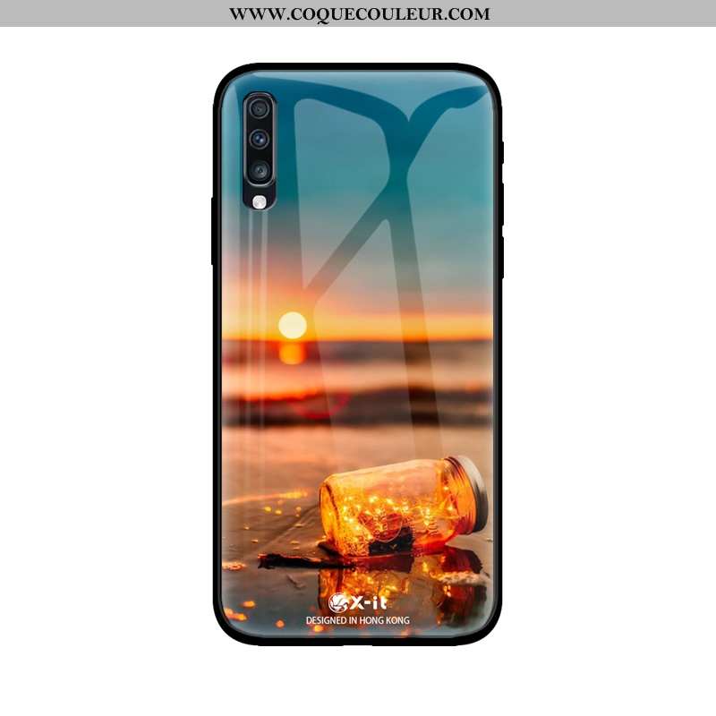 Housse Samsung Galaxy A50 Verre Téléphone Portable Ciel Étoilé, Étui Samsung Galaxy A50 Ornements Su