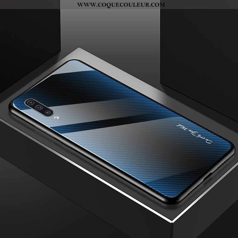 Housse Samsung Galaxy A50 Verre Petit Téléphone Portable, Étui Samsung Galaxy A50 Tendance Étoile Bl