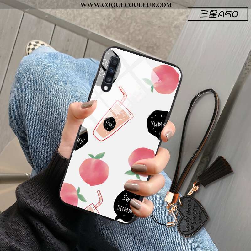 Coque Samsung Galaxy A50 Créatif Blanc Personnalité, Housse Samsung Galaxy A50 Tendance Blanche