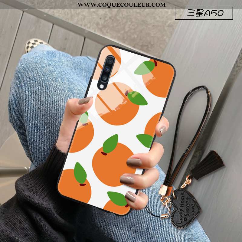 Coque Samsung Galaxy A50 Créatif Blanc Personnalité, Housse Samsung Galaxy A50 Tendance Blanche