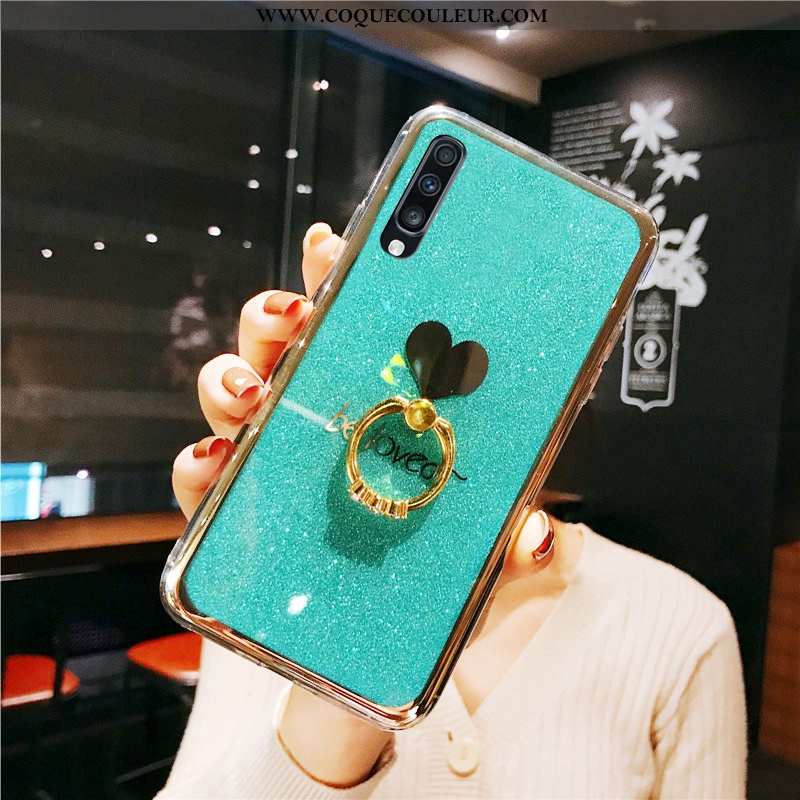 Coque Samsung Galaxy A50 Protection Vert Support, Housse Samsung Galaxy A50 Personnalité Créatif Ver