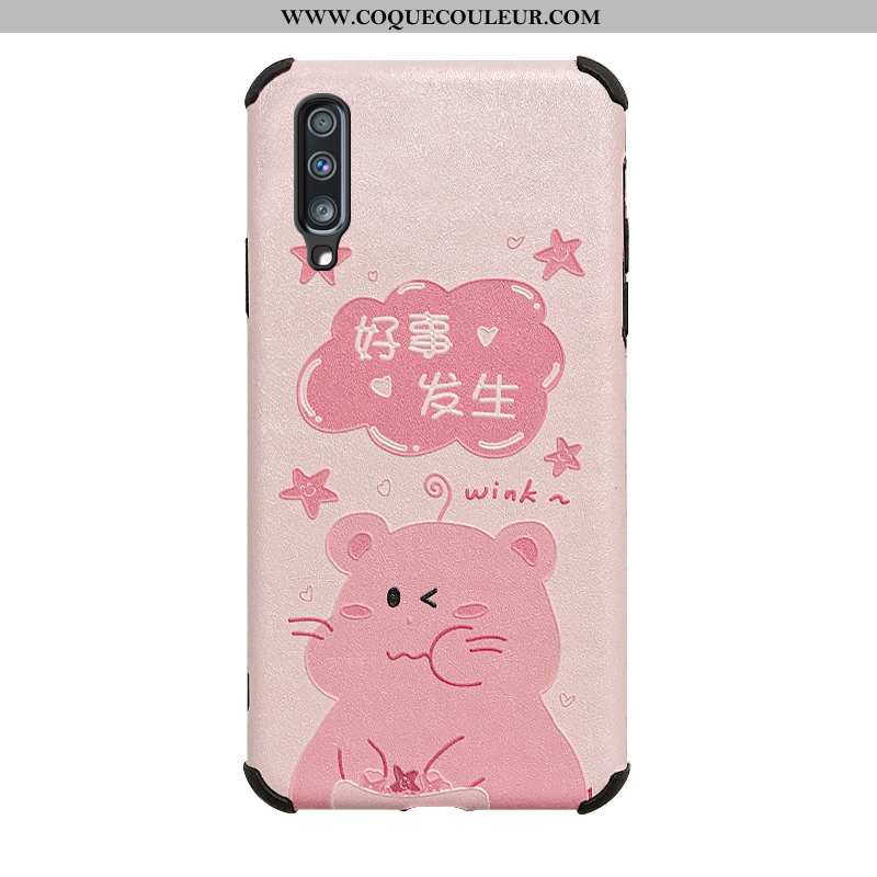 Coque Samsung Galaxy A50 Fluide Doux Nouveau Tendance, Housse Samsung Galaxy A50 Silicone Rose