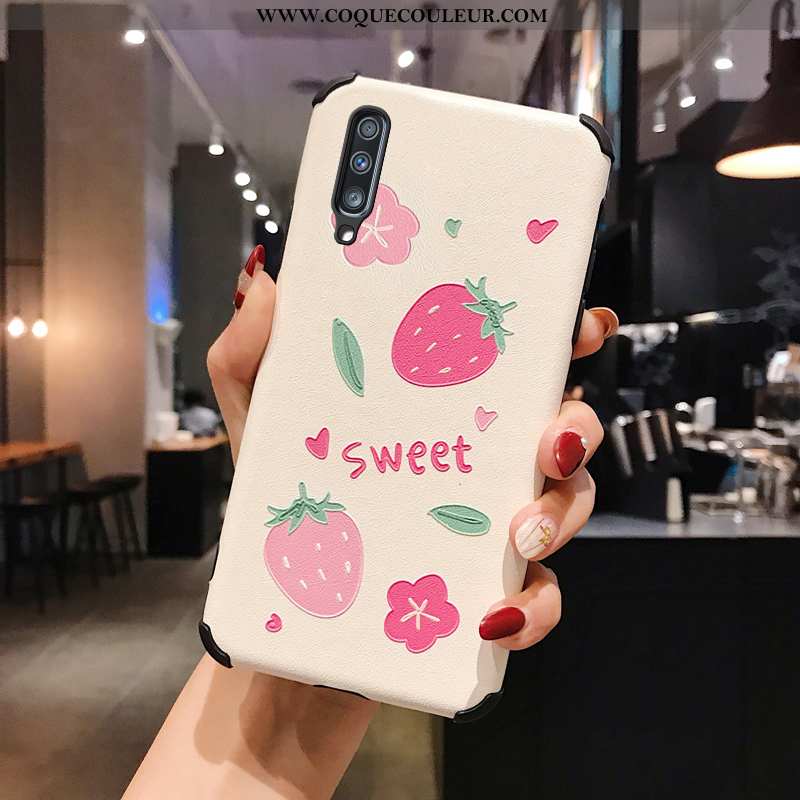 Coque Samsung Galaxy A50 Fluide Doux Nouveau Tendance, Housse Samsung Galaxy A50 Silicone Rose