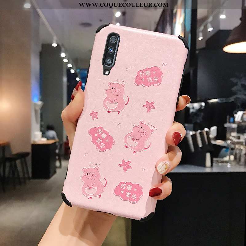 Coque Samsung Galaxy A50 Fluide Doux Nouveau Tendance, Housse Samsung Galaxy A50 Silicone Rose