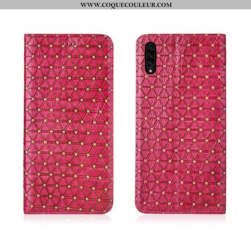 Coque Samsung Galaxy A50s Cuir Silicone Tendance, Housse Samsung Galaxy A50s Fluide Doux Étui Marron