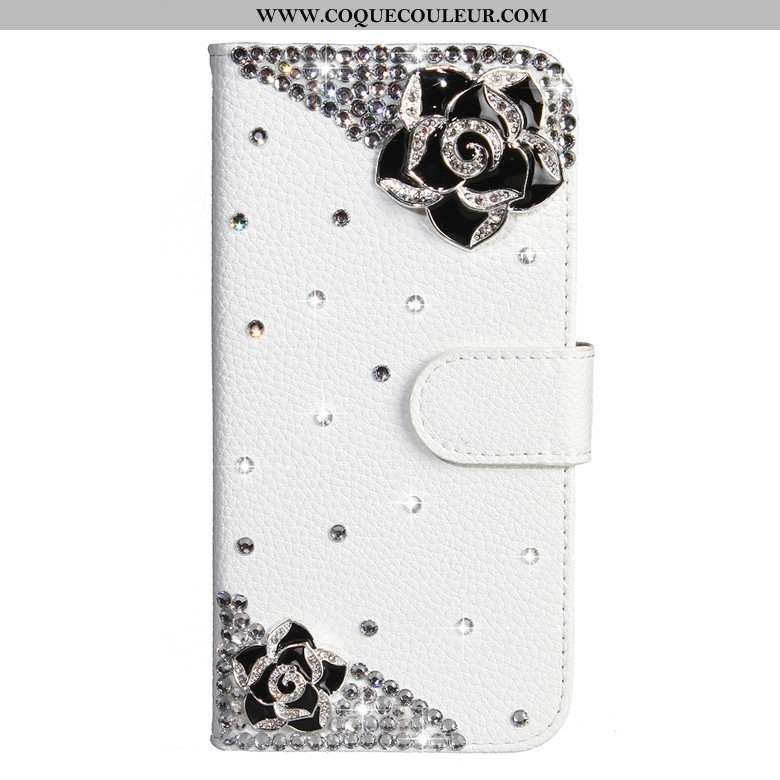 Étui Samsung Galaxy A50s Protection Coque Fleurs De Papillons, Samsung Galaxy A50s Strass Étoile Bla