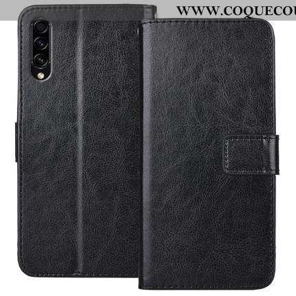 Coque Samsung Galaxy A50s Protection Noir Incassable, Housse Samsung Galaxy A50s Cuir Tout Compris