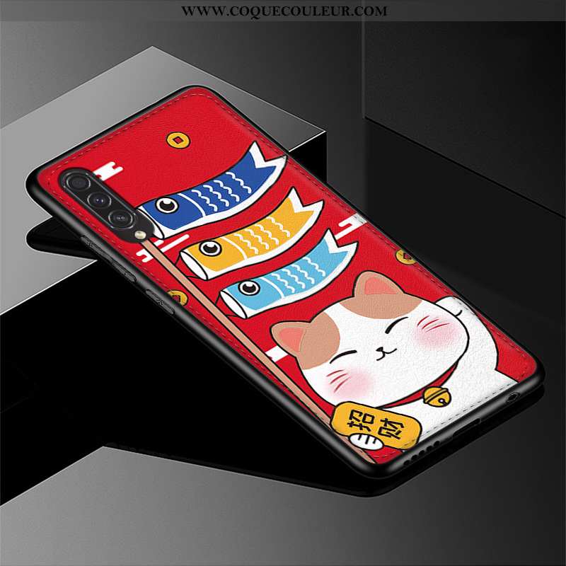 Étui Samsung Galaxy A50s Cuir Chat Étui, Coque Samsung Galaxy A50s Modèle Fleurie Téléphone Portable