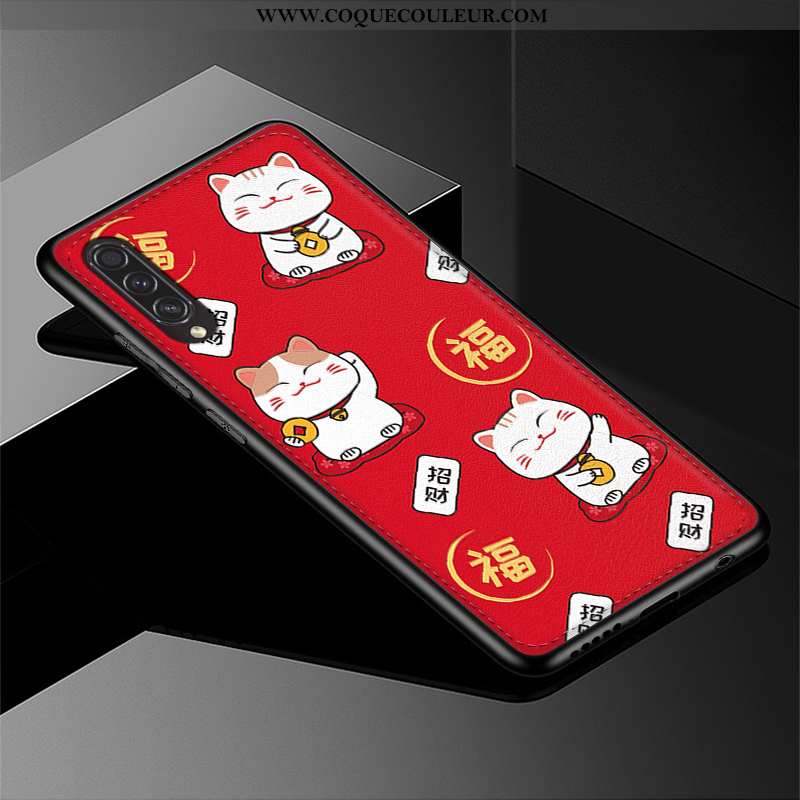 Étui Samsung Galaxy A50s Cuir Chat Étui, Coque Samsung Galaxy A50s Modèle Fleurie Téléphone Portable