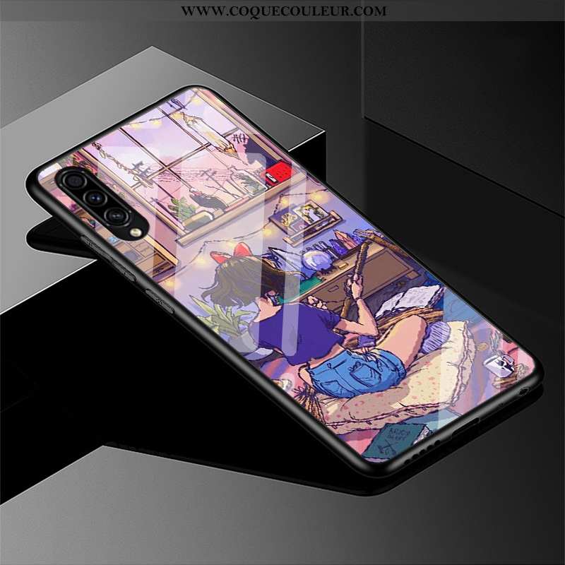 Coque Samsung Galaxy A50s Verre Protection Tout Compris, Housse Samsung Galaxy A50s Charmant Violet