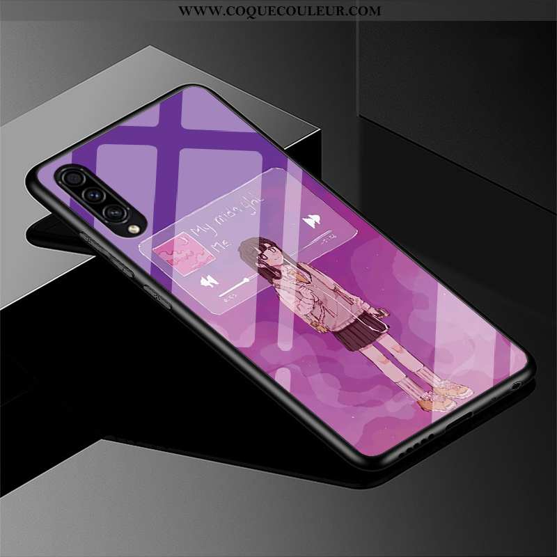 Coque Samsung Galaxy A50s Verre Protection Tout Compris, Housse Samsung Galaxy A50s Charmant Violet