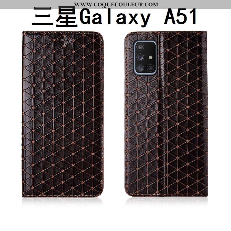 Coque Samsung Galaxy A51 Silicone Nouveau Délavé En Daim, Housse Samsung Galaxy A51 Protection Cuir 