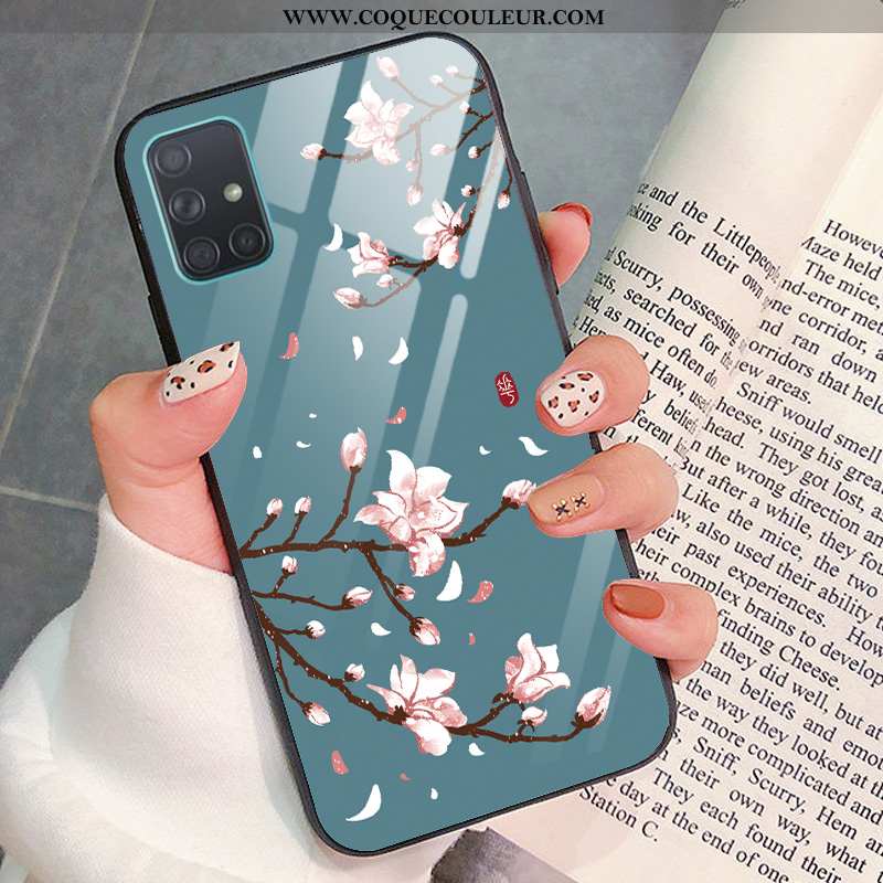 Housse Samsung Galaxy A51 Protection Incassable Mode, Étui Samsung Galaxy A51 Verre Verte