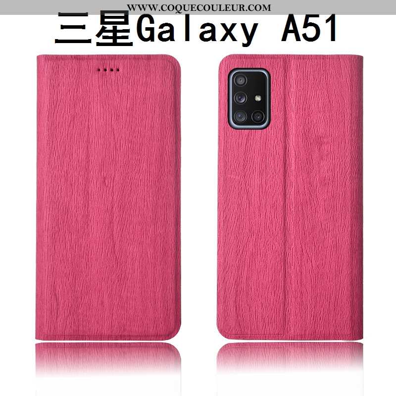 Coque Samsung Galaxy A51 Modèle Fleurie Clamshell Protection, Housse Samsung Galaxy A51 Silicone Étu