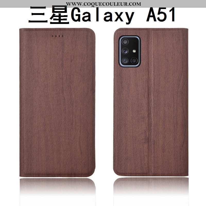 Coque Samsung Galaxy A51 Modèle Fleurie Clamshell Protection, Housse Samsung Galaxy A51 Silicone Étu