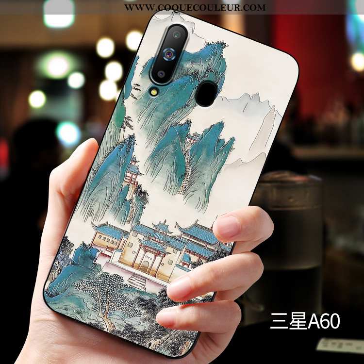 Coque Samsung Galaxy A60 Silicone Fluide Doux Étui, Housse Samsung Galaxy A60 Protection Tout Compri