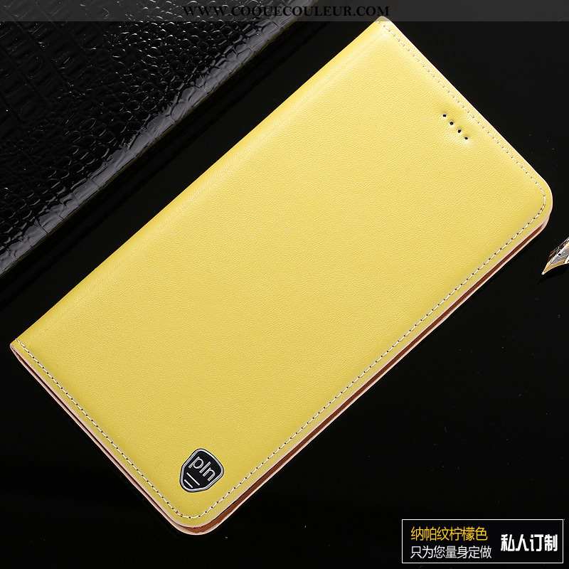 Housse Samsung Galaxy A60 Cuir Étoile Coque, Étui Samsung Galaxy A60 Modèle Fleurie Véritable Jaune