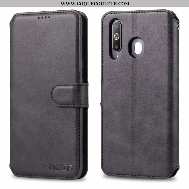 Coque Samsung Galaxy A60 Cuir Étui, Housse Samsung Galaxy A60 Fluide Doux Téléphone Portable Marron