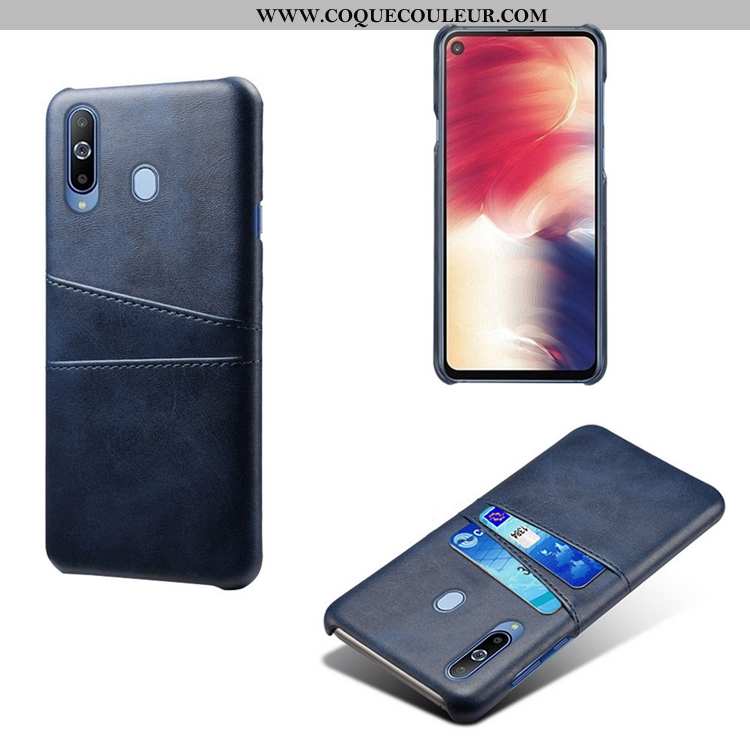 Housse Samsung Galaxy A60 Cuir Petit Téléphone Portable, Étui Samsung Galaxy A60 Modèle Fleurie Jaun