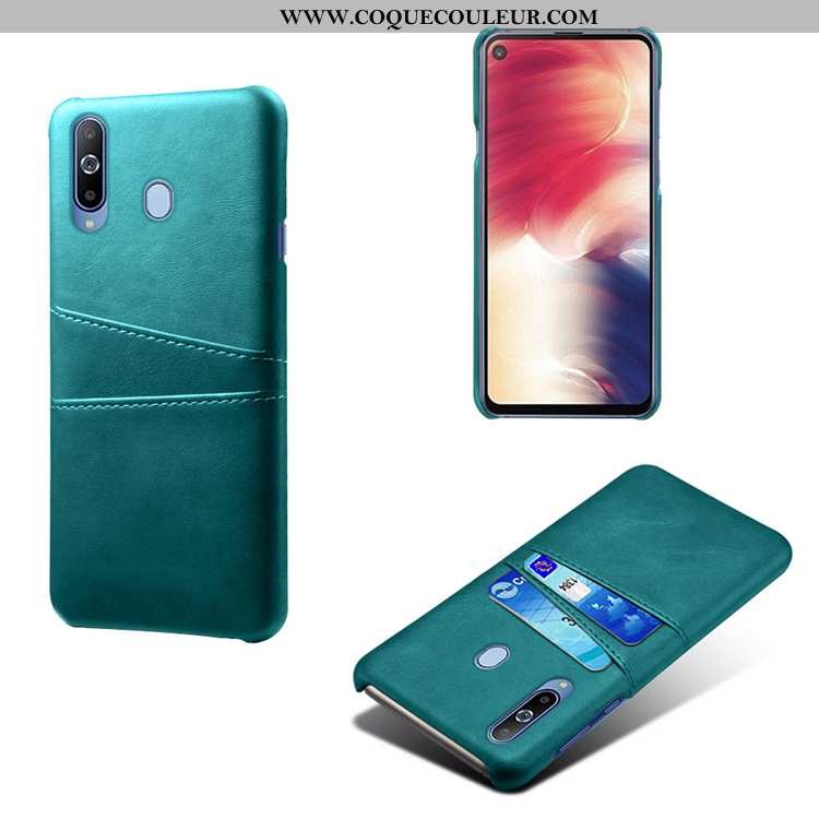 Housse Samsung Galaxy A60 Cuir Petit Téléphone Portable, Étui Samsung Galaxy A60 Modèle Fleurie Jaun