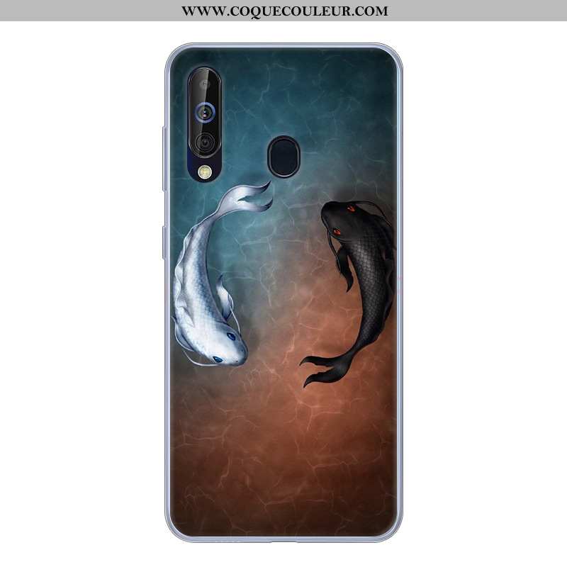 Housse Samsung Galaxy A60 Silicone Étoile Dessin Animé, Étui Samsung Galaxy A60 Protection Noir