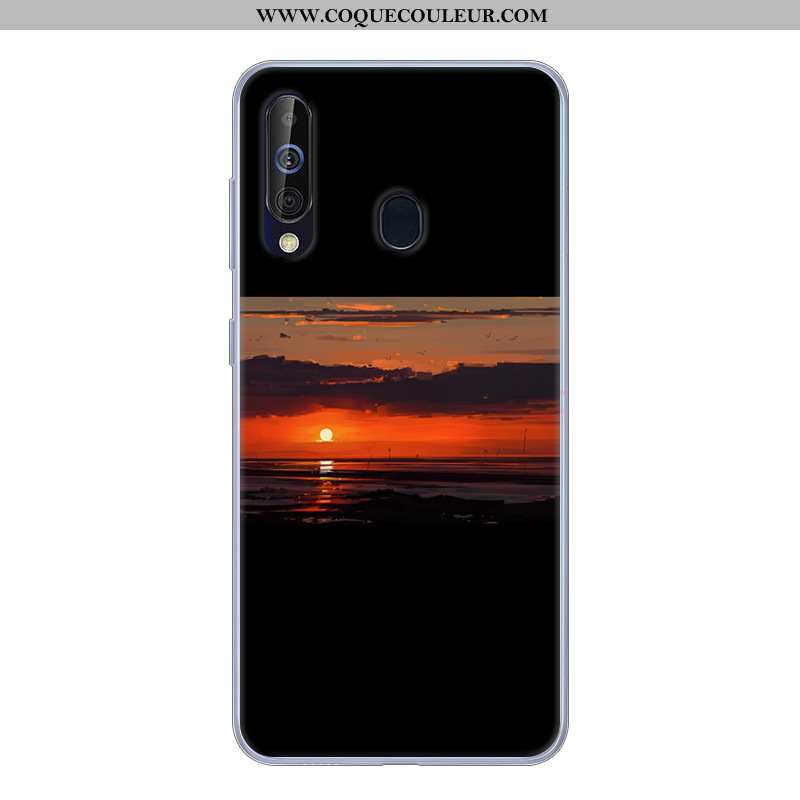 Housse Samsung Galaxy A60 Silicone Étoile Dessin Animé, Étui Samsung Galaxy A60 Protection Noir