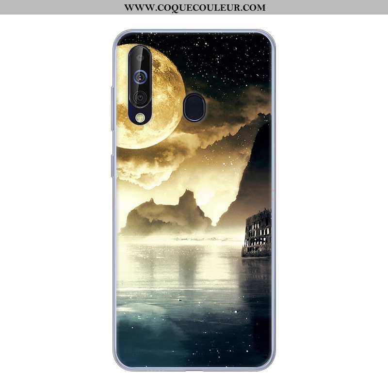 Housse Samsung Galaxy A60 Silicone Étoile Dessin Animé, Étui Samsung Galaxy A60 Protection Noir