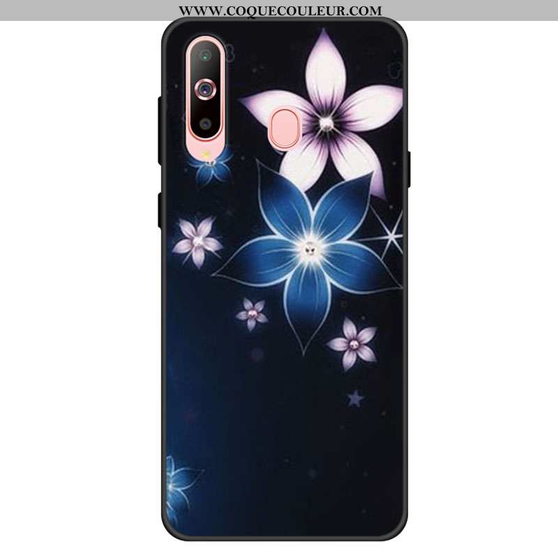 Étui Samsung Galaxy A60 Personnalité Protection Rose, Coque Samsung Galaxy A60 Fluide Doux Silicone 