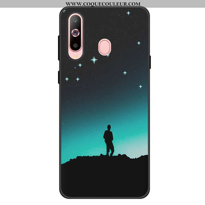 Étui Samsung Galaxy A60 Personnalité Protection Rose, Coque Samsung Galaxy A60 Fluide Doux Silicone 