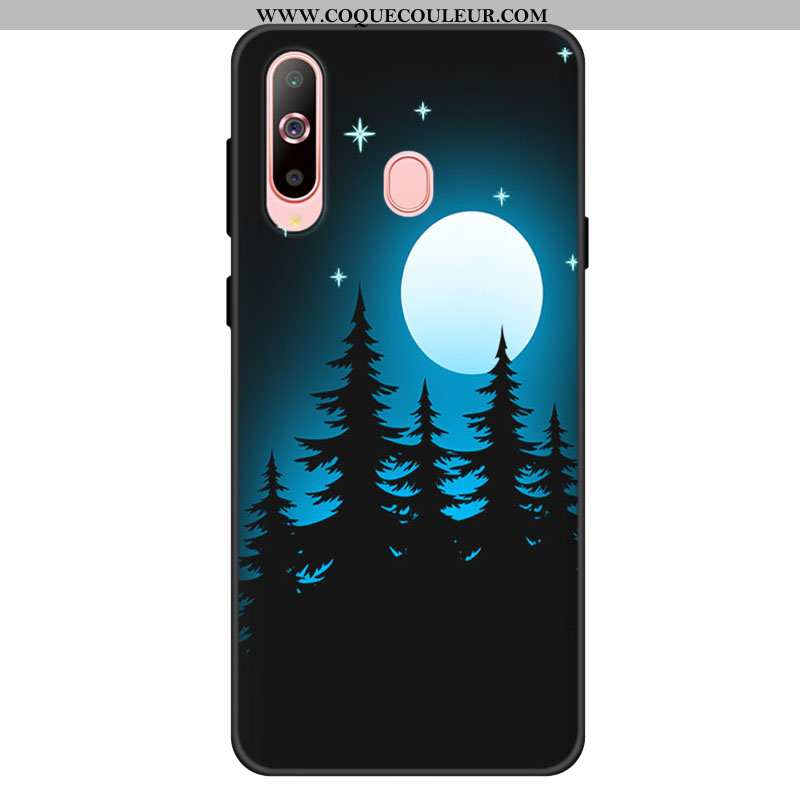 Étui Samsung Galaxy A60 Personnalité Protection Rose, Coque Samsung Galaxy A60 Fluide Doux Silicone 