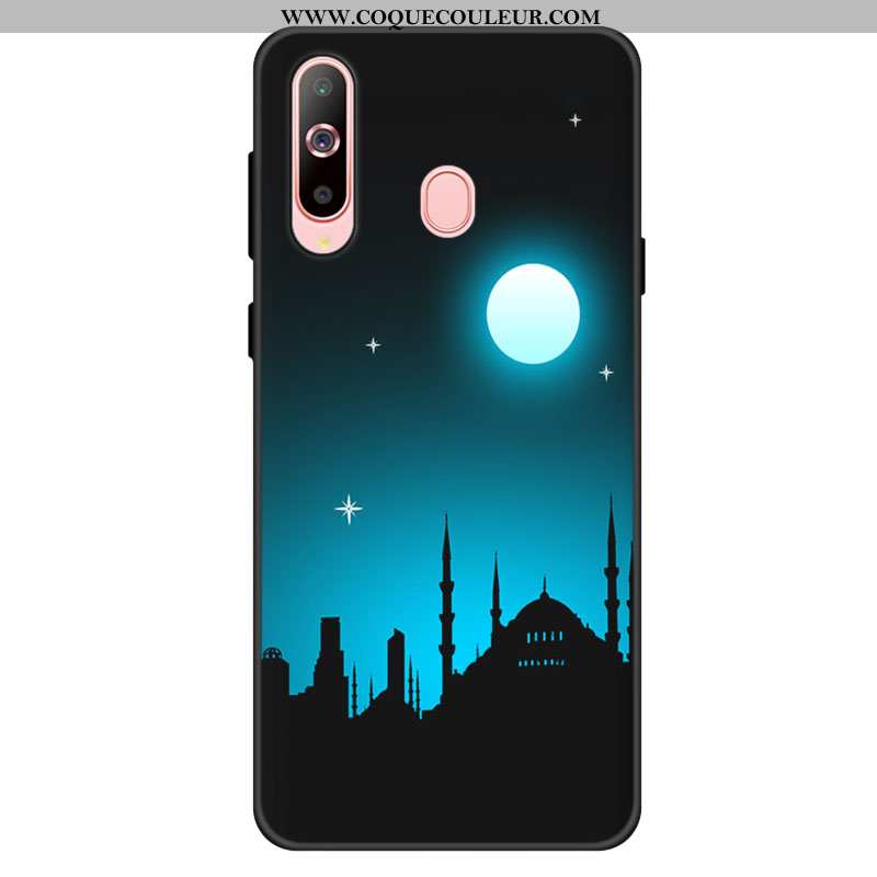 Étui Samsung Galaxy A60 Personnalité Protection Rose, Coque Samsung Galaxy A60 Fluide Doux Silicone 