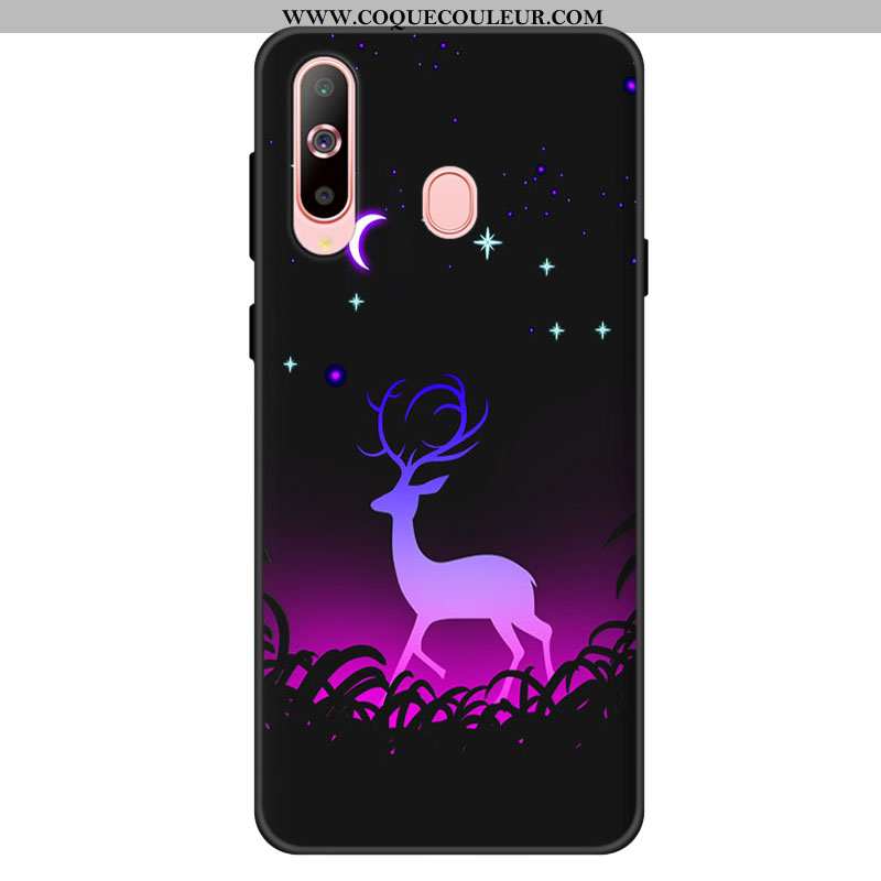 Étui Samsung Galaxy A60 Personnalité Protection Rose, Coque Samsung Galaxy A60 Fluide Doux Silicone 