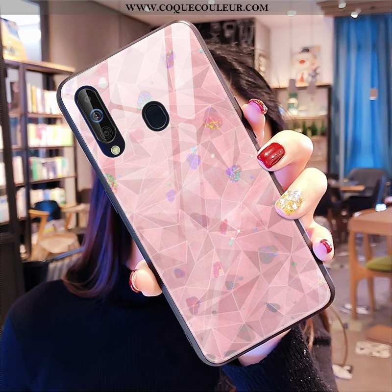 Coque Samsung Galaxy A60 Modèle Fleurie Téléphone Portable Étoile, Housse Samsung Galaxy A60 Rose Co