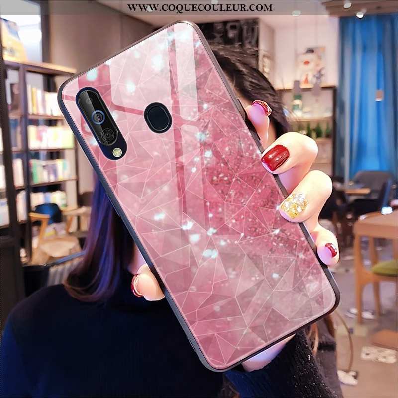 Coque Samsung Galaxy A60 Modèle Fleurie Téléphone Portable Étoile, Housse Samsung Galaxy A60 Rose Co