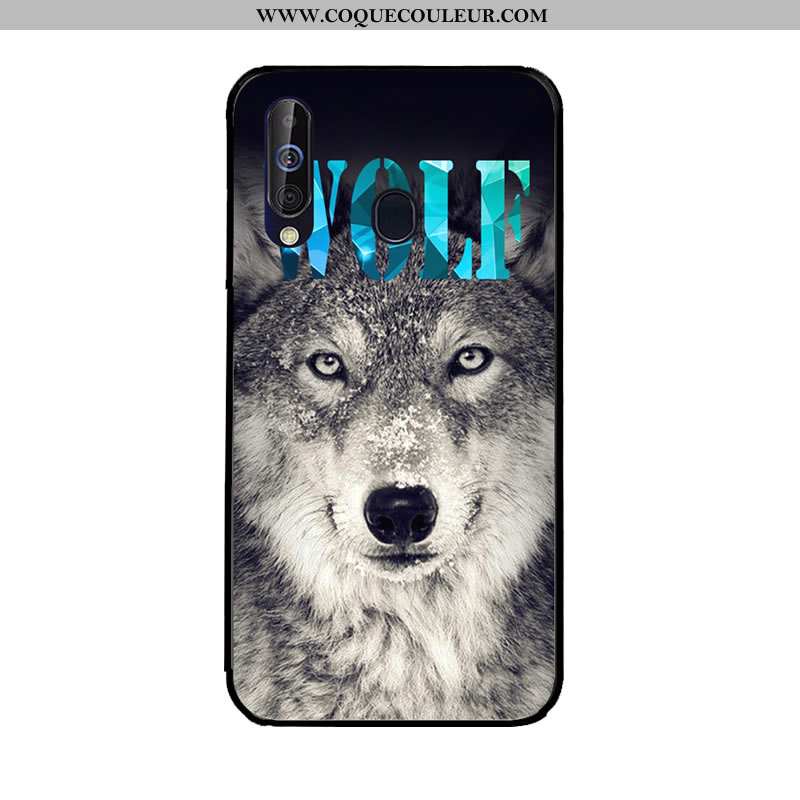 Coque Samsung Galaxy A60 Protection Bleu Marin Peinture, Housse Samsung Galaxy A60 Fluide Doux Étui 