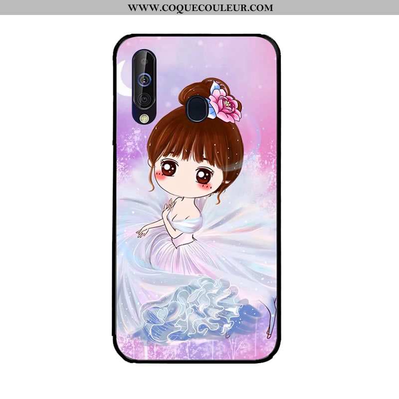 Coque Samsung Galaxy A60 Protection Bleu Marin Peinture, Housse Samsung Galaxy A60 Fluide Doux Étui 