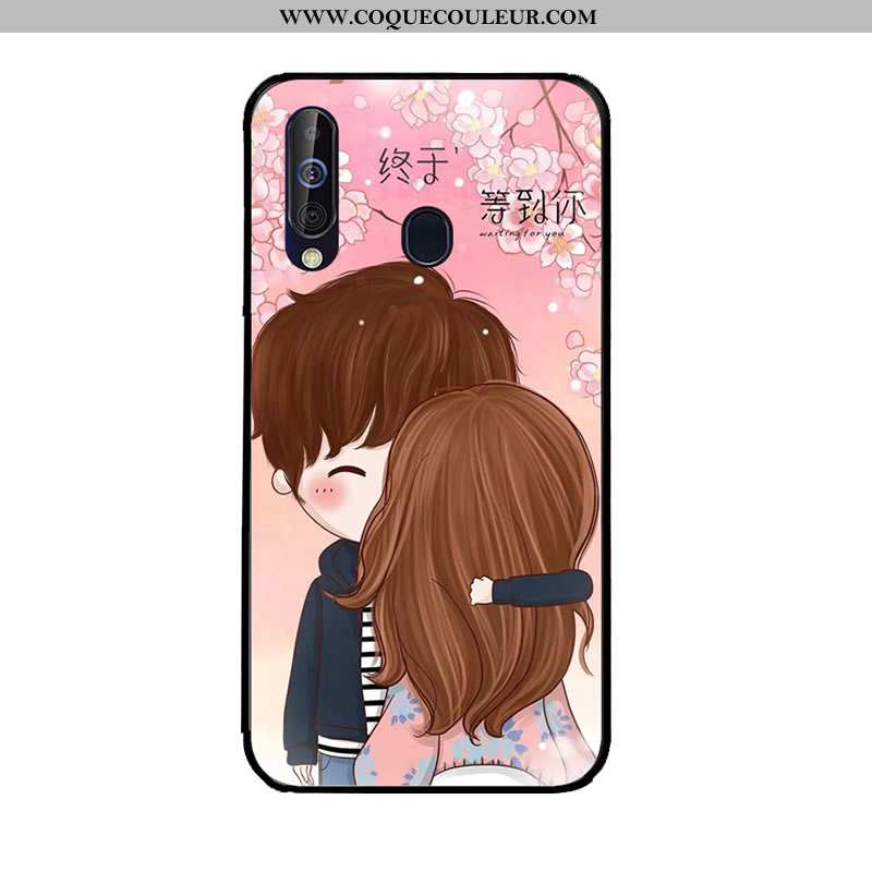 Coque Samsung Galaxy A60 Protection Bleu Marin Peinture, Housse Samsung Galaxy A60 Fluide Doux Étui 