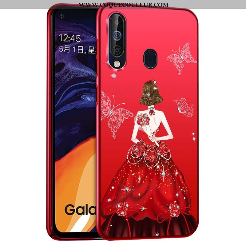 Étui Samsung Galaxy A60 Mode Étoile Rouge, Coque Samsung Galaxy A60 Protection Plastique Rouge