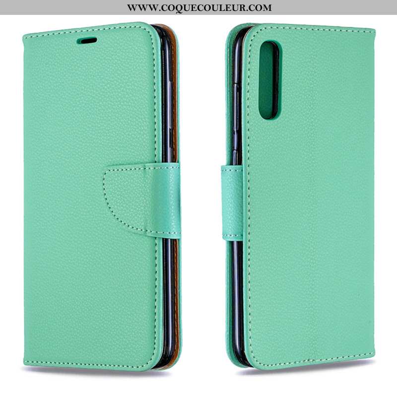 Étui Samsung Galaxy A70 Protection Tout Compris Tendance, Coque Samsung Galaxy A70 Portefeuille Vert