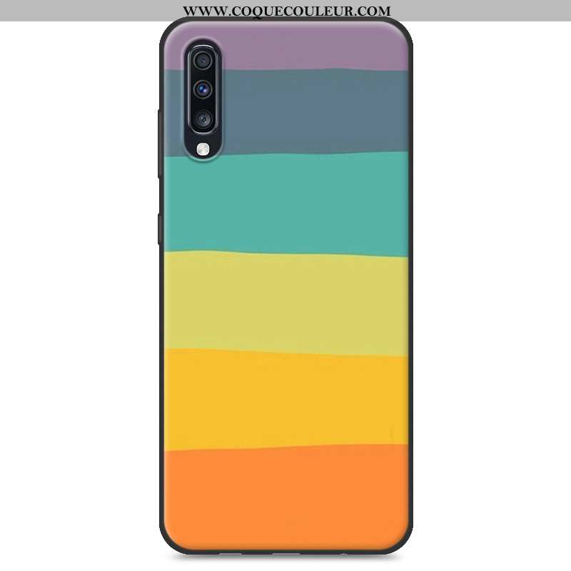 Étui Samsung Galaxy A70 Charmant Coque Tout Compris, Samsung Galaxy A70 Tendance Délavé En Daim Jaun