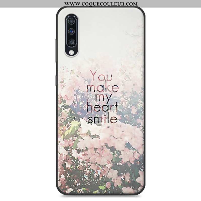 Étui Samsung Galaxy A70 Charmant Coque Tout Compris, Samsung Galaxy A70 Tendance Délavé En Daim Jaun