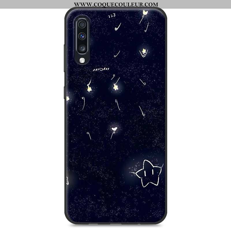 Étui Samsung Galaxy A70 Charmant Coque Tout Compris, Samsung Galaxy A70 Tendance Délavé En Daim Jaun