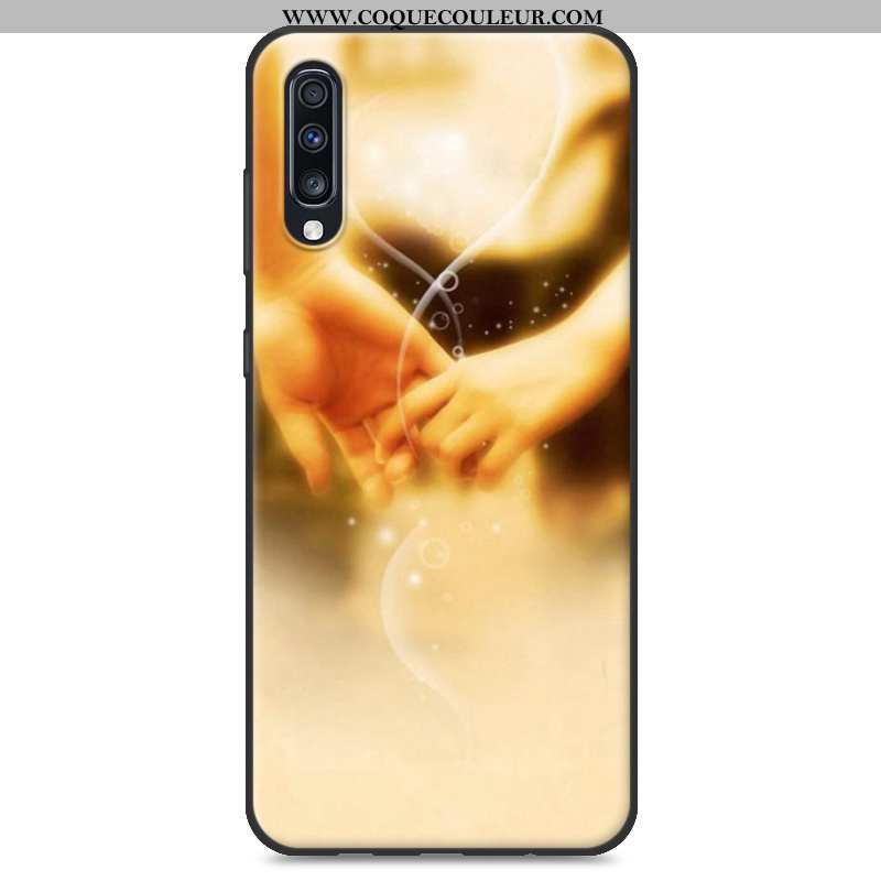 Étui Samsung Galaxy A70 Charmant Coque Tout Compris, Samsung Galaxy A70 Tendance Délavé En Daim Jaun